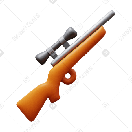 3D sniper rifle PNG, SVG