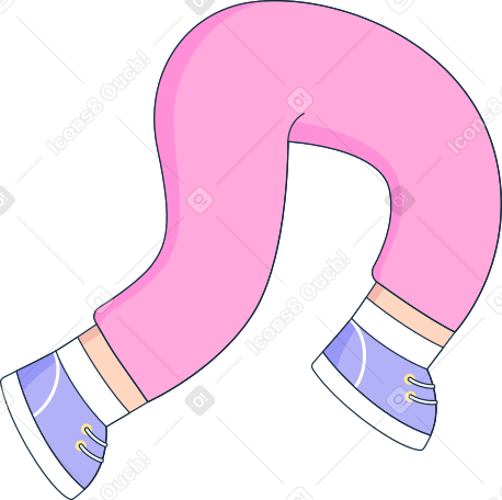 legs in pink pants PNG, SVG