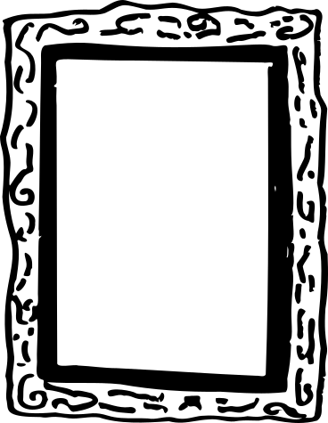 Grand cadre rectangulaire avec décorations PNG, SVG