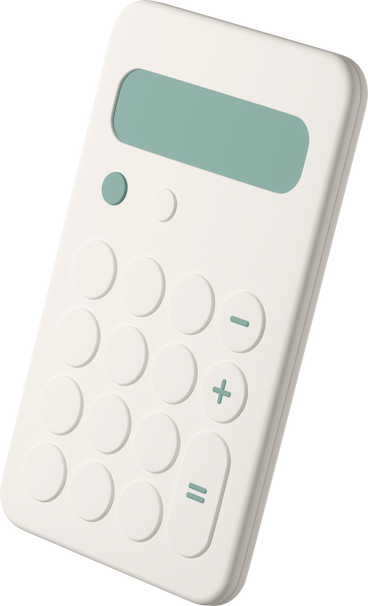 side view of white calculator  PNG, SVG