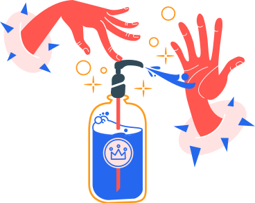 Мытье рук с антисептиком в PNG, SVG
