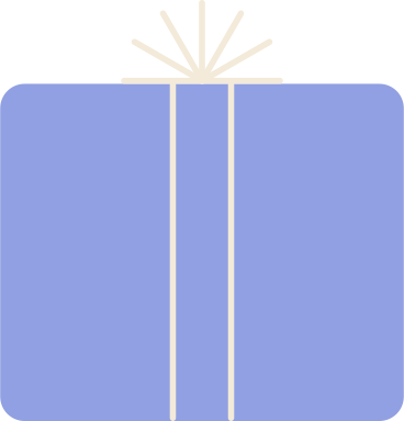 blue box with bow PNG, SVG