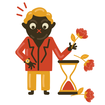 Man waiting for his date for too long PNG, SVG
