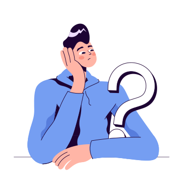 Illustrazione animata Uomo che pensa a una domanda importante in GIF, Lottie (JSON), AE