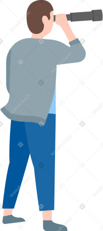 searching man Illustration in PNG, SVG