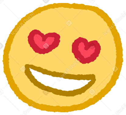Emoji occhi a cuore PNG, SVG