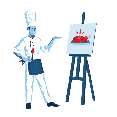 Food painting Illustration in PNG, SVG
