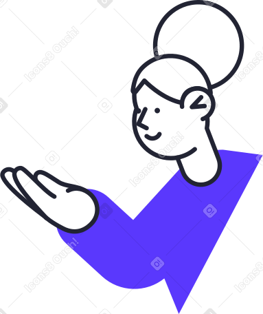 girl outstretching hand Illustration in PNG, SVG