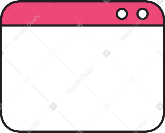 small empty browser window Illustration in PNG, SVG