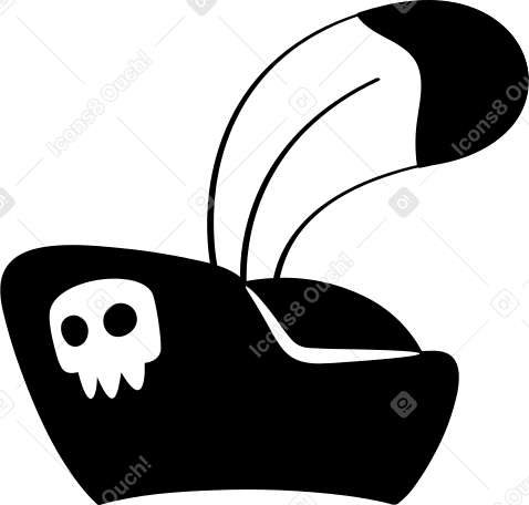 the pirate hat Illustration in PNG, SVG