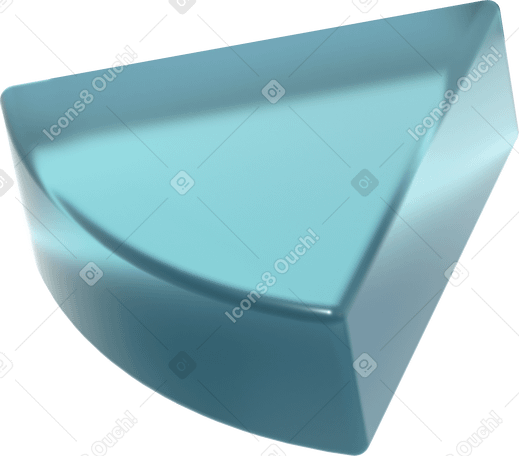 3D glass part of pie chart PNG、SVG