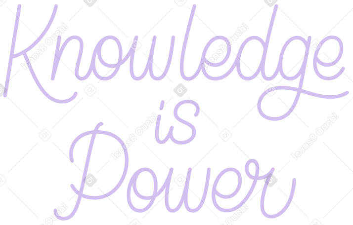 lettering knowledge is power PNG, SVG