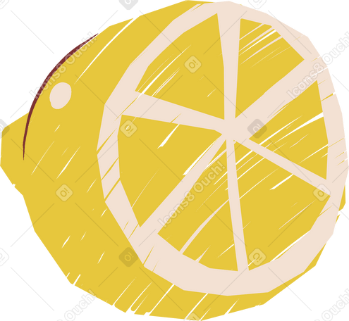 lemon Illustration in PNG, SVG