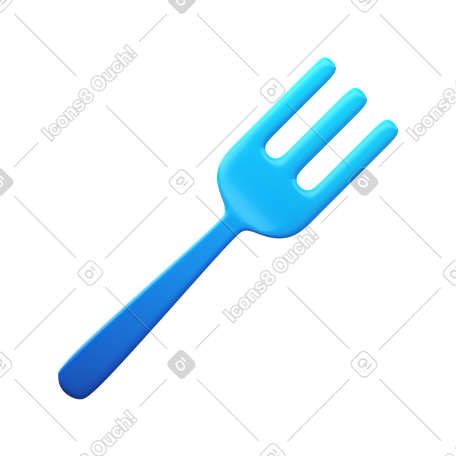 3D fork PNG, SVG