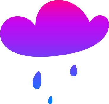 Cloud with drops PNG, SVG