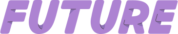 lettering purple future PNG, SVG