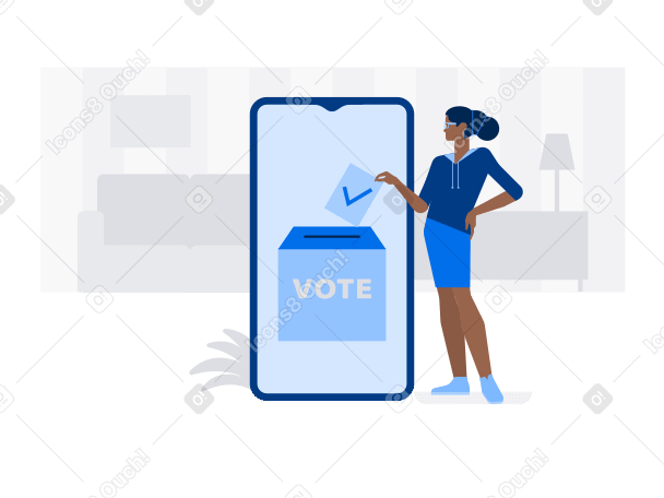 Online Voting Illustration in PNG, SVG