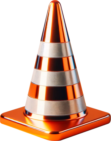 Оранжевый дорожный конус в PNG, SVG
