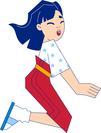女の子は座って驚いた のpngとsvgでのイラスト