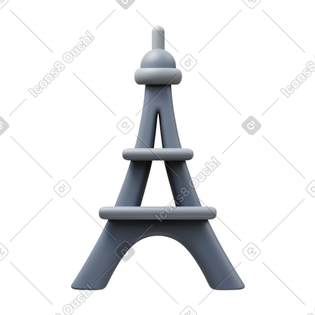 3D eiffel tower PNG, SVG