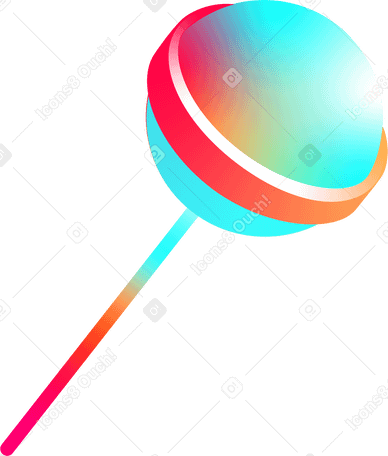 isometric multi-colored lollipop PNG, SVG