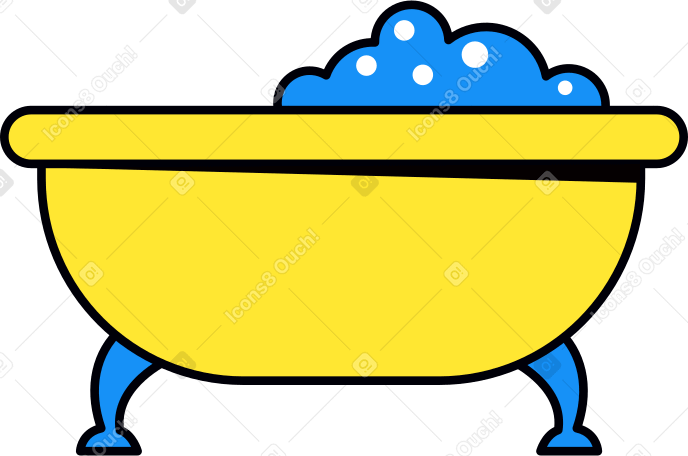 yellow bubble bath PNG, SVG