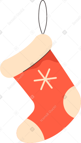 Calcetín rojo de navidad PNG, SVG
