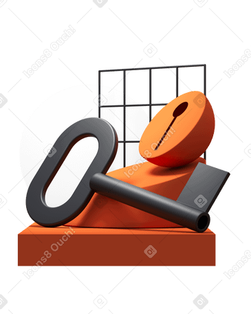 lock and key for information security PNG, SVG