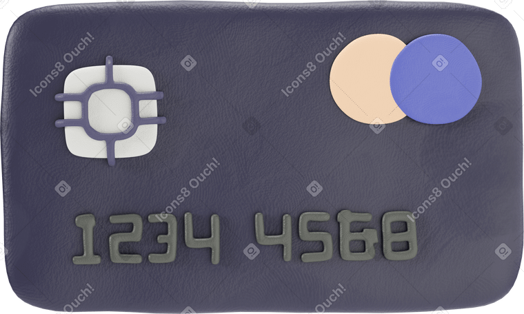 3D Carta di credito nera PNG, SVG