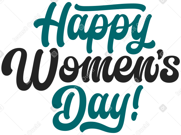 幸せな女性の日をレタリング! PNG、SVG