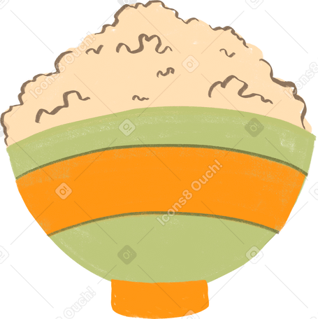 bowl of rice Illustration in PNG, SVG