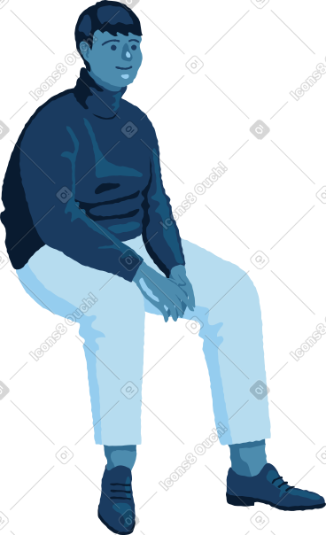 Man sitting PNG, SVG