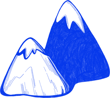two blue mountains PNG, SVG