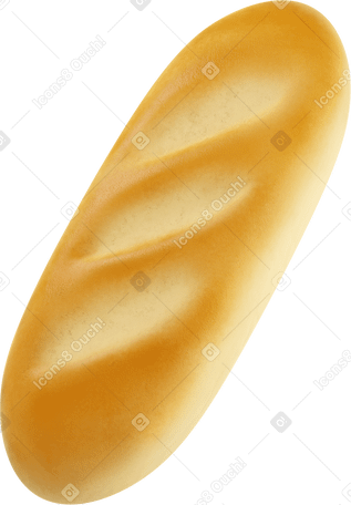 3D bread loaf Illustration in PNG, SVG
