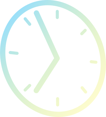Gradient clock face PNG, SVG