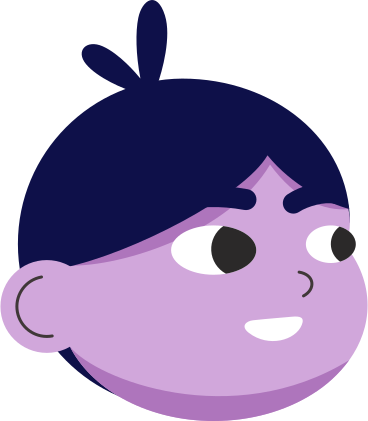 joyful purple head PNG, SVG