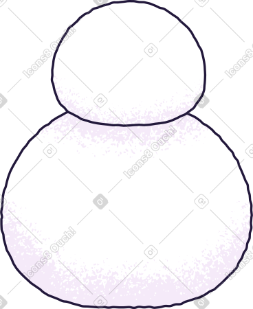 Snowman body PNG, SVG