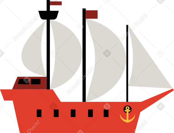 pirate ship Illustration in PNG, SVG