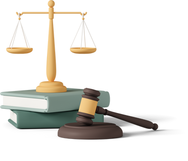 judge gavel with law books and scales PNG, SVG