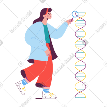 研究 dna 螺旋分子的女科学家 PNG, SVG