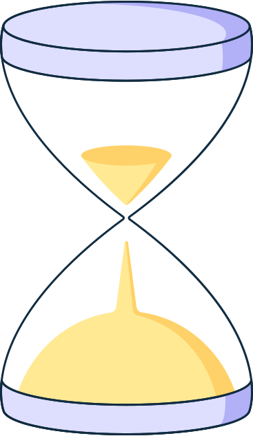 hourglass animated illustration in GIF, Lottie (JSON), AE