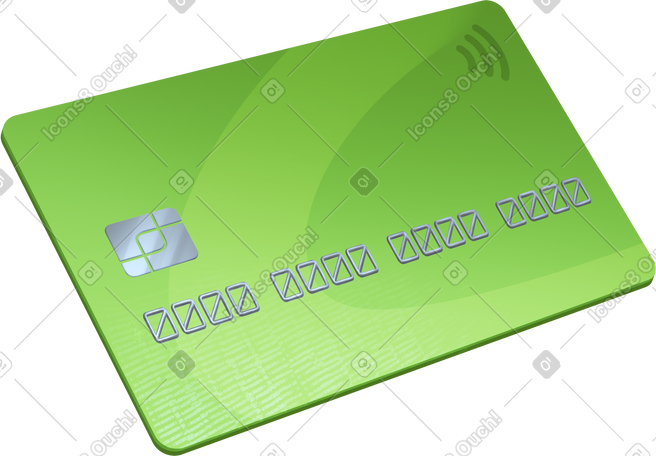 green credit card PNG, SVG