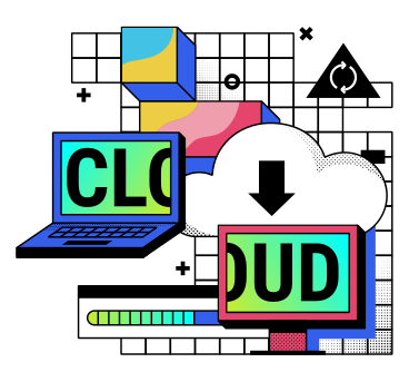 Cloud storage and cloud computing PNG, SVG