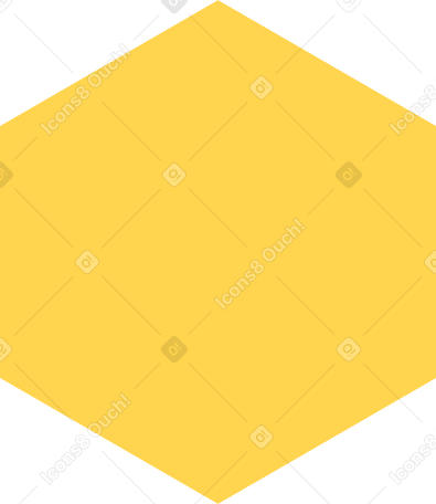 hexagon yellow Illustration in PNG, SVG