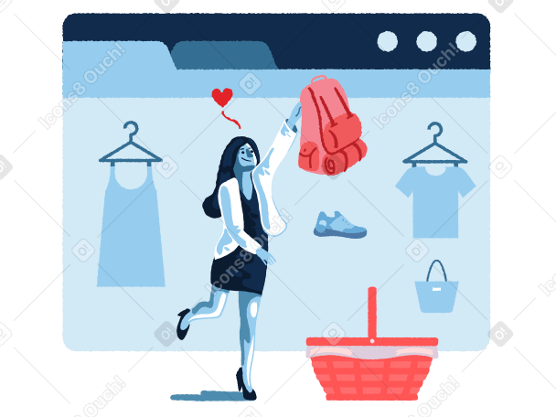 E-commerce Illustration in PNG, SVG