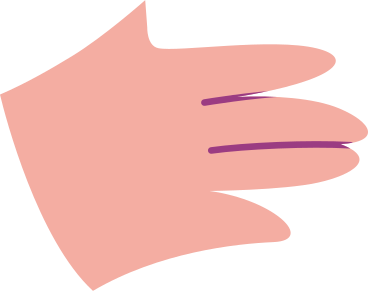 Pink hand PNG, SVG