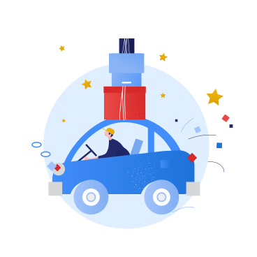 Presents delivery PNG, SVG