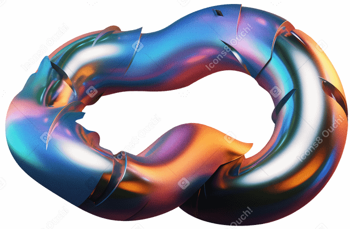 d abstract colorful form PNG、SVG