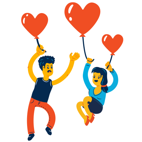 Love is in the air Illustration in PNG, SVG
