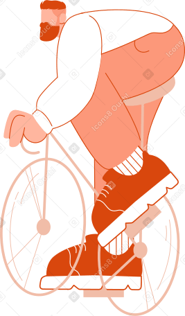 Мужчина на велосипеде в PNG, SVG